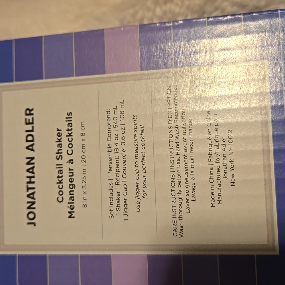 nwt jonathan Adler Scala Blue Cocktail Shaker Plus Ice Bucket - Picture 5 of 7